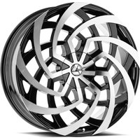 Azara Aza-521 Gloss Black Machined 22x9.5 Rims 6x135 Bolt Pattern — Wheels & Rims