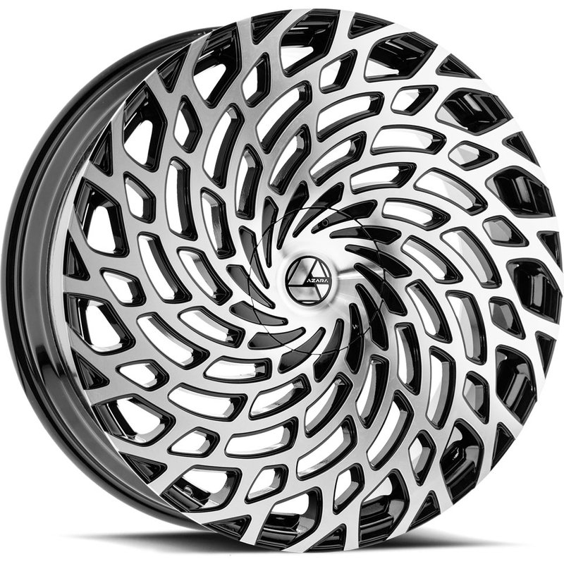 Azara Aza-523 Gloss Black Machined Wheels - 28x9.5 - 5x115 — Wheels & Rims