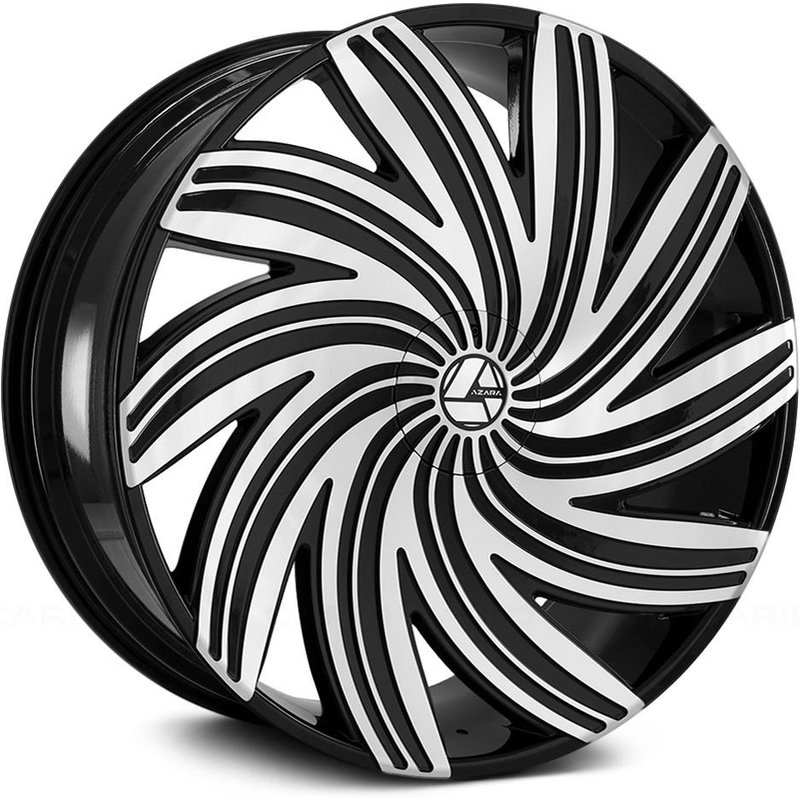 Azara Aza-502 Gloss Black Machined 20x8.5 Rims 5x110 Bolt Pattern — Wheels & Rims