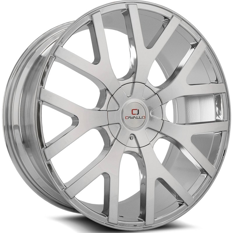 Cavallo CLV-15 Chrome Wheels - 18x8 - 4x100 Bolt Pattern — Wheels & Rims