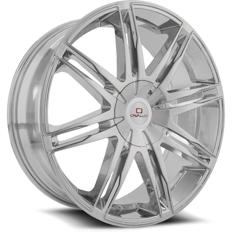 Cavallo CLV-18 Chrome Wheel - 24x9 - 6x135 Bolt Pattern - 25 Offset — Wheels & Rims