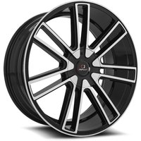 Roues Cavallo CLV-21 Noir Brillant Usiné - 20x8.5 - 5x108