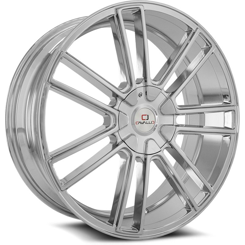 Roues Cavallo CLV-21 Chrome - 22x9.5 - Motif de boulons 5x115 — Roues et jantes
