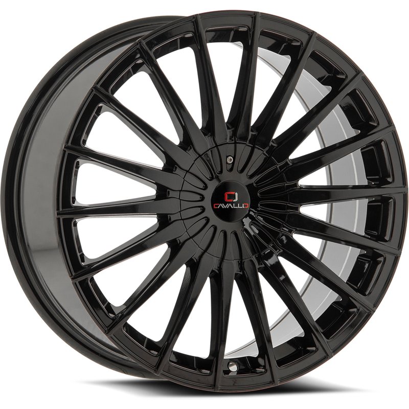 Roues Cavallo CLV-34 Noir Brillant 18x8 5x112 35 Offset — Roues et jantes