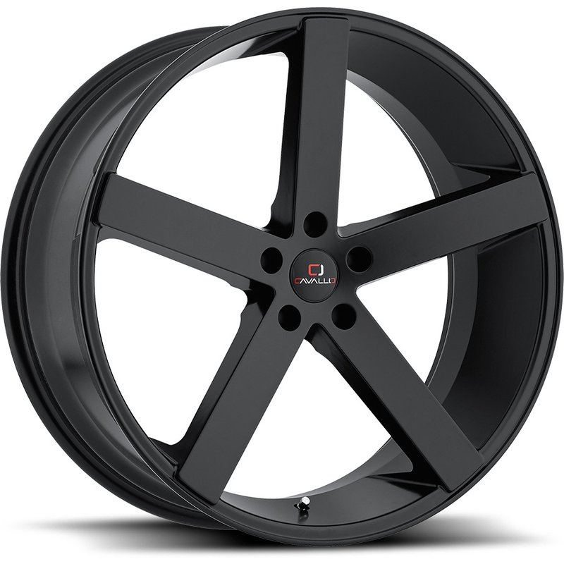 Cavallo CLV-C-5 Gloss Black Wheels - 18x8, 5x120 Bolt Pattern — Wheels & Rims