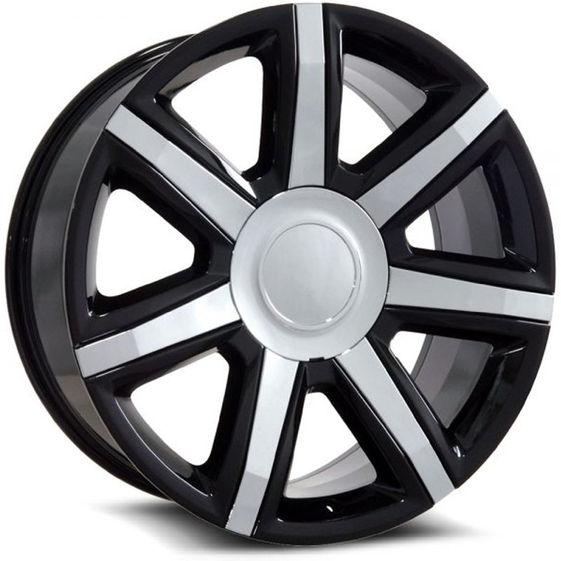 Roues O.E. Revolution D-05 Noir Brillant - 22x9 - Motif de boulons 6x139.7 — Roues et jantes