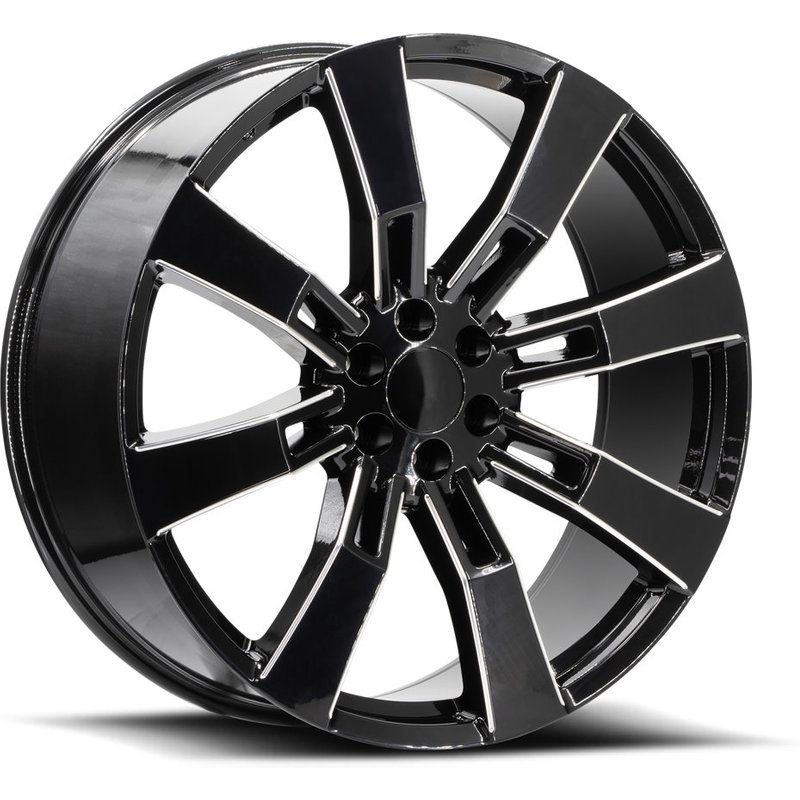 O.E. Revolution G-02 Gloss Black Milled Wheels - 24x10, 6x139.7 — Wheels & Rims