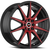 Roues Spec-1 SP-51 Noir Brillant Rouge Usiné - 17x7.5 - 5x114.3 — Roues et jantes