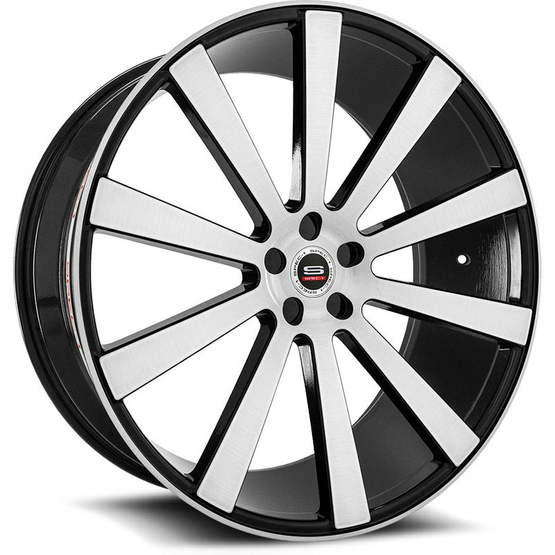 Spec-1 SPL-002 Black with Brushed Finish 20x9 Rims 5x120 Bolt Pattern — Wheels & Rims