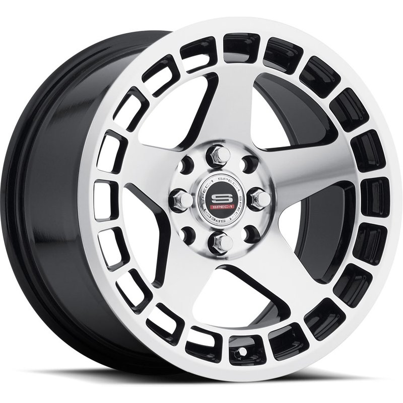 Spec-1 SPT-901 Gloss Black Machined Wheels - 15x8 - 4x100 — Wheels & Rims