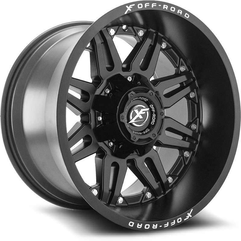 XF Off-Road XF-204 Matte Black Wheels - 17x9 - 6x135 Bolt Pattern — Wheels & Rims