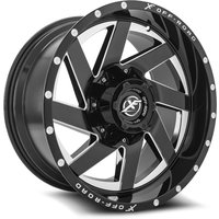 XF Off-Road XF-205 Gloss Black Milled Wheels - 20x10 -5x114.3
