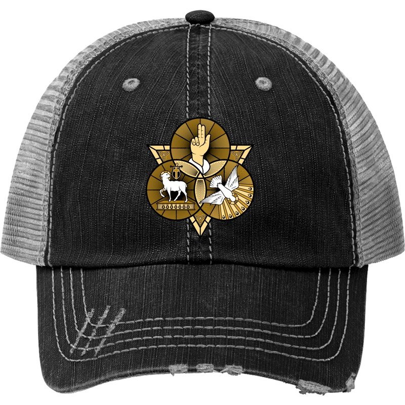 Holy Trinity Seal Print Trucker Hat — Baseball Cap