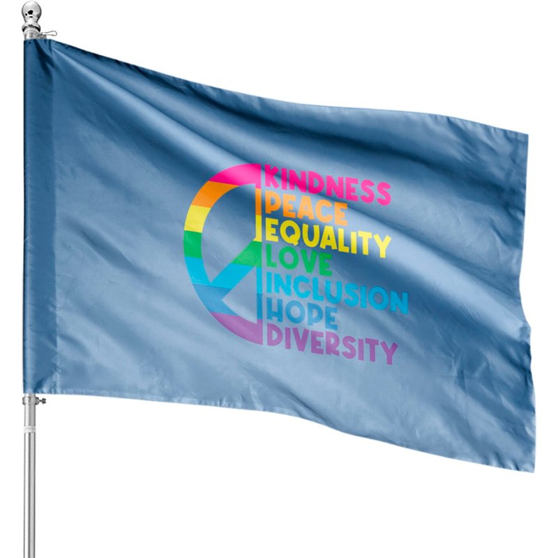 Drapeaux de Maison Kindness Peace Equality Love Inclusion Hope Diversity — Drapeaux décoratifs
