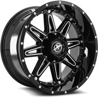 XF Off-Road XF-217 Gloss Black Milled Wheels - 20x10, 5x114.3 — Wheels & Rims