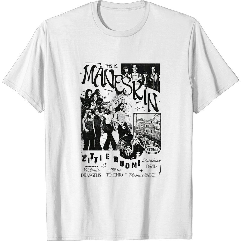 T-shirt unisexe Maneskin 2022 Tour - Gagnants de l'Eurovision — T-shirts pour hommes