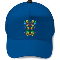 Casquette Florale Ojibwe en Bleu Royal — Casquette de baseball