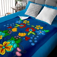 Ojibwe Floral Baby Blanket — Baby Blankets