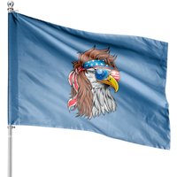 Patriotic Bald Eagle Mullet USA American Flag House Flag