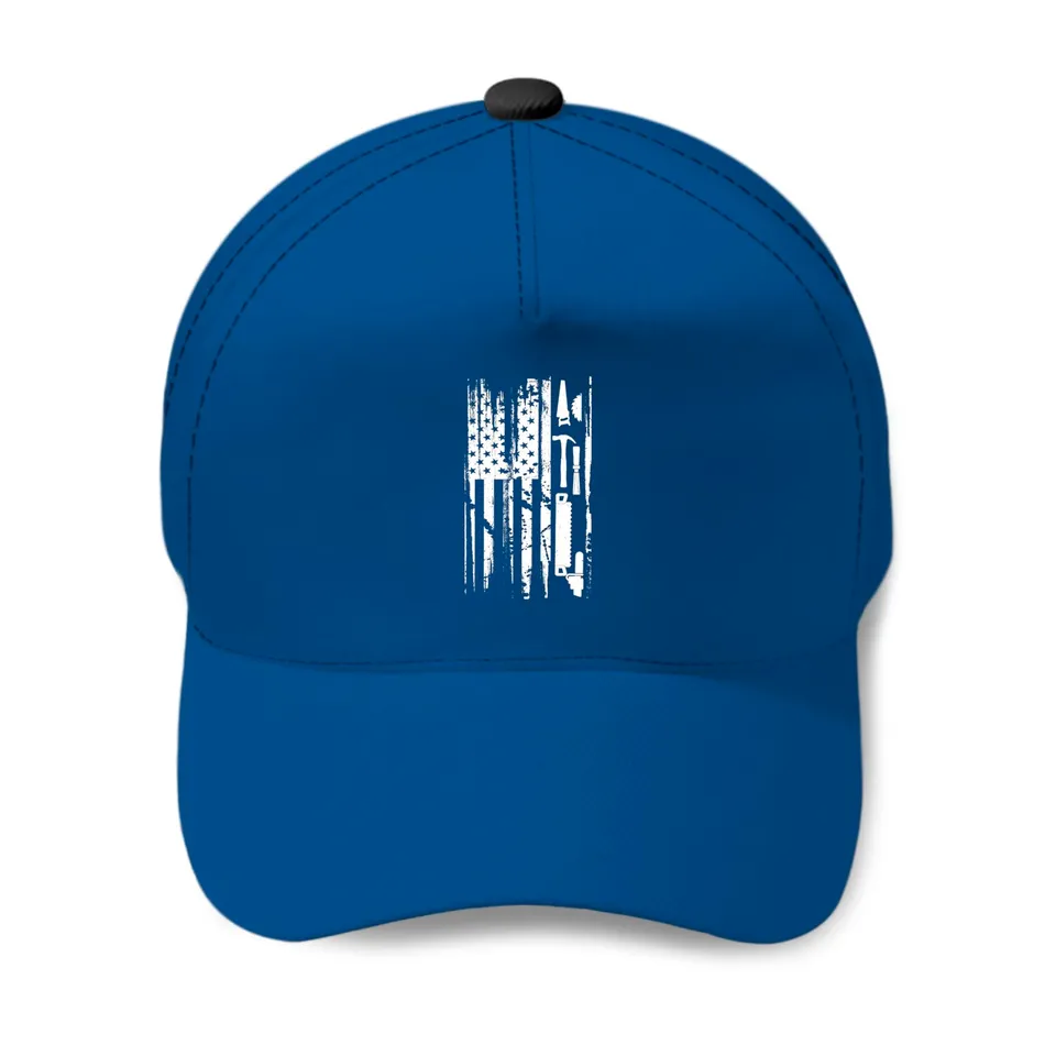 Casquette de baseball American Flag Woodworking — Casquette de baseball