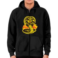 Hoodie zippé unisexe Cobra Kai en noir — Sweats à capuche pour hommes