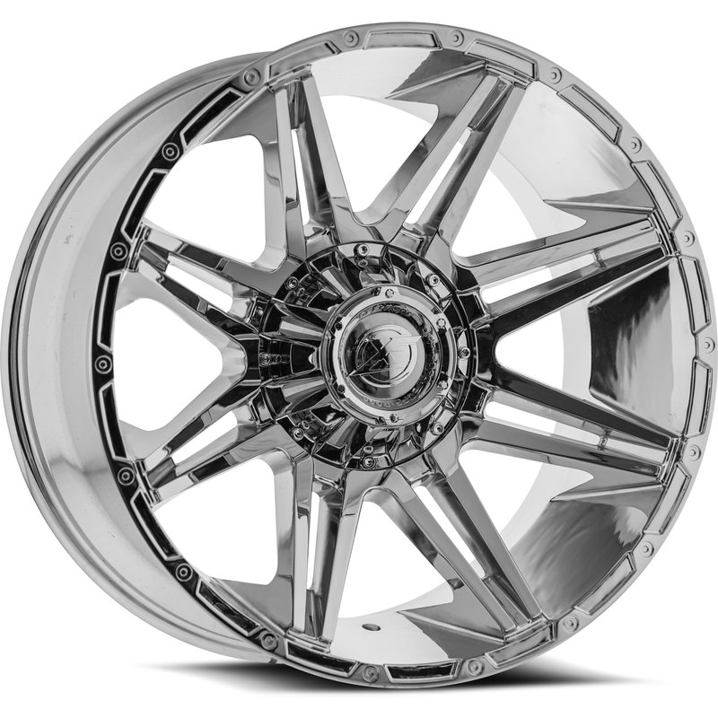 XF Off-Road XF-220 Chrome Wheels - 22x10 - 5x127 Bolt Pattern — Wheels & Rims