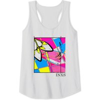 INXS 80s Aesthetic Design Men's Tank Top in Dark Grey