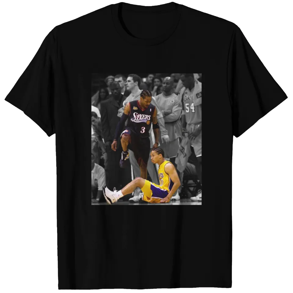Allen Iverson Men's T-Shirt in Black — Mens T Shirts