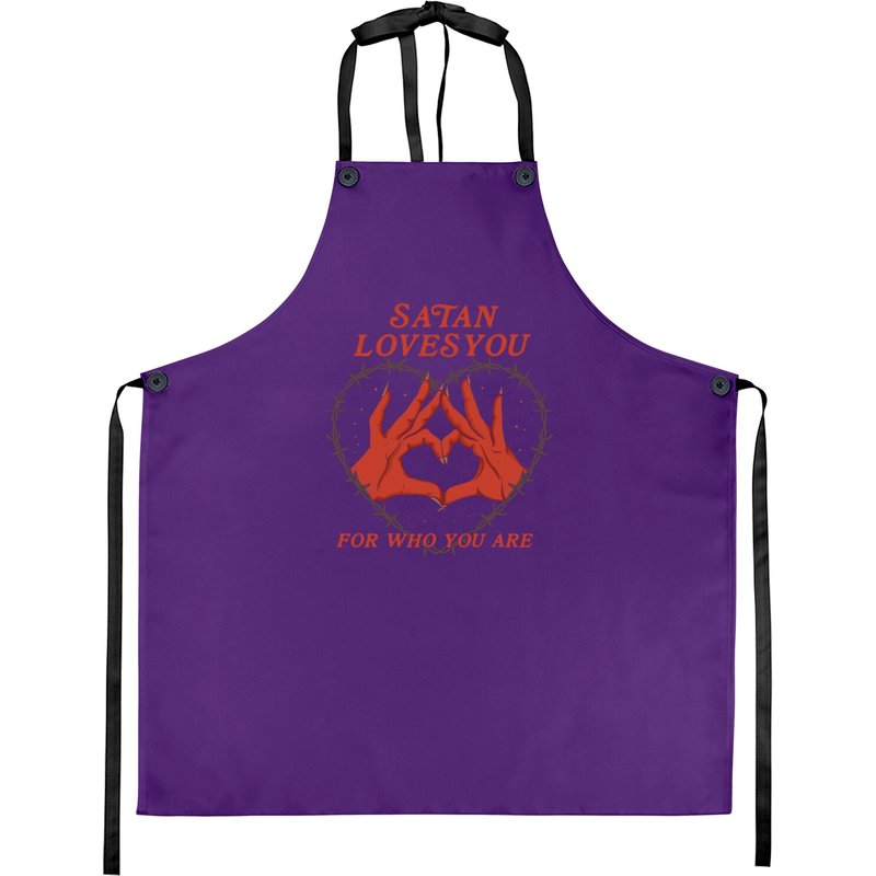 Satan Loves You - Tabliers Satan pour usage domestique et commercial — Tabliers de cuisine