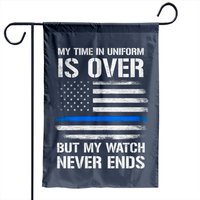 Retired Police Officer Gifts Thin Blue Line Garden Flag