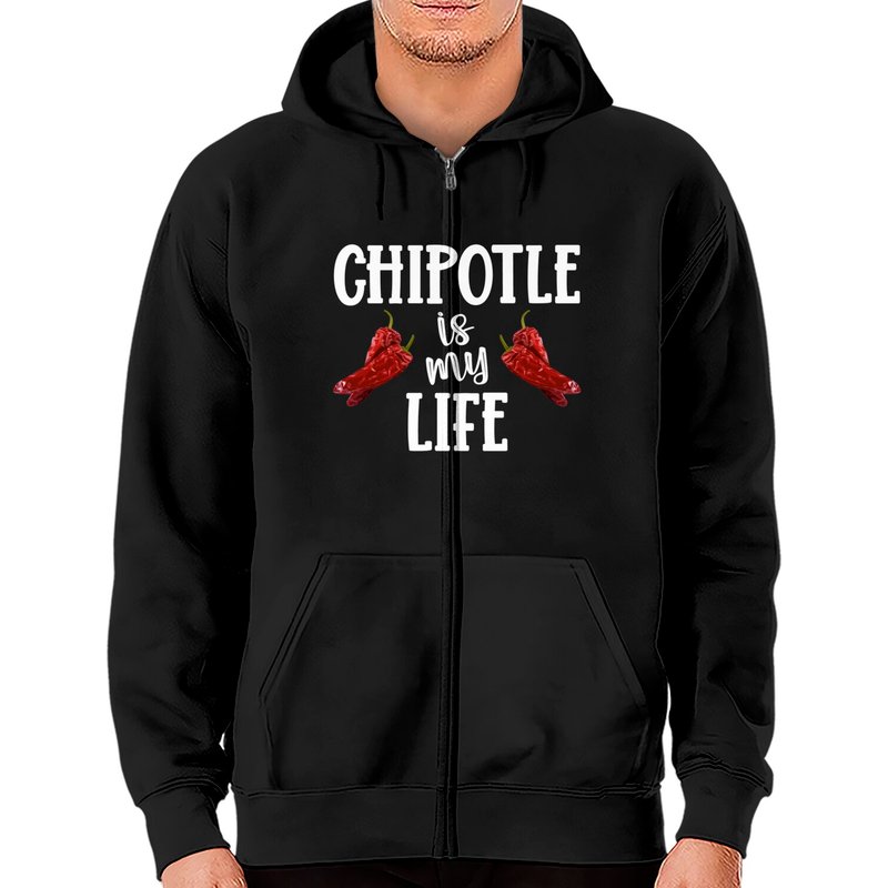 Haut à zip National Chipotle Day - Chipotle est ma vie — Sweats à capuche pour hommes