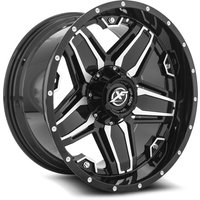 XF Off-Road XF-223 Gloss Black Machined Wheels - 20x10 -5x127
