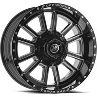 XF Off-Road XF-225 Gloss Black Milled Wheels - 17x10, 5x127