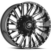 XF Off-Road XF-226 Gloss Black Milled Wheels - 20x10 -5x127 -12 Offset — Wheels & Rims