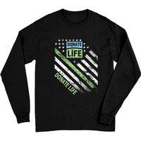 Donate Life Unisex Long Sleeve T-Shirt in Black — Mens T Shirts