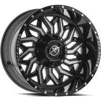 XF Off-Road XF-228 Gloss Black Milled Wheels - 20x10 -8x165.1