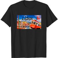 Portugal Lisbon City Men's T-Shirt in Black