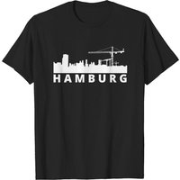 Hamburg Skyline T-Shirt for Men - Black