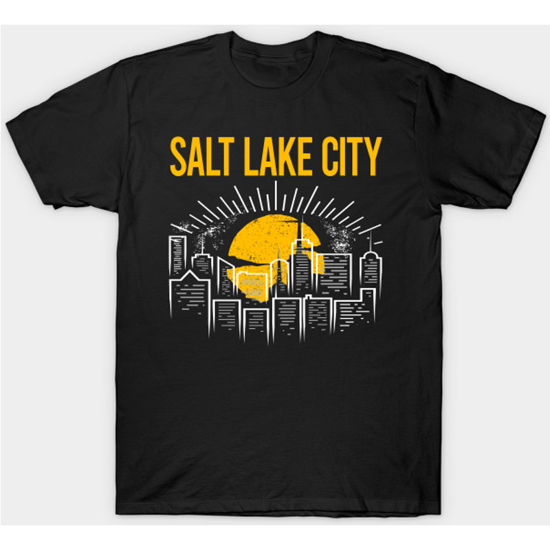 Yellow Moon Salt Lake City Men's T-Shirt in Royal Blue — Mens T Shirts