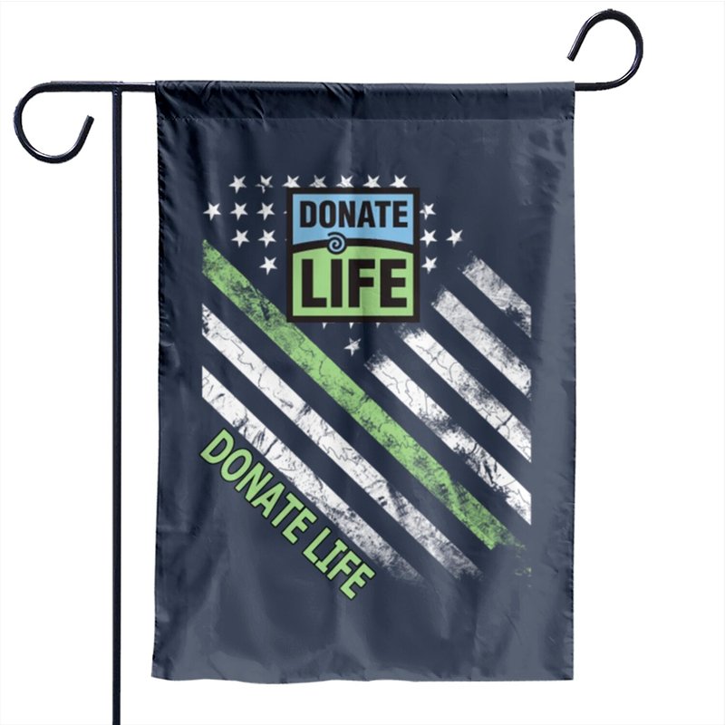 Drapeaux de jardin Donate Life pour la marine - Impression double face — Drapeaux décoratifs