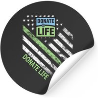 Autocollants Donate Life - Design carré classique — Autocollants et stickers