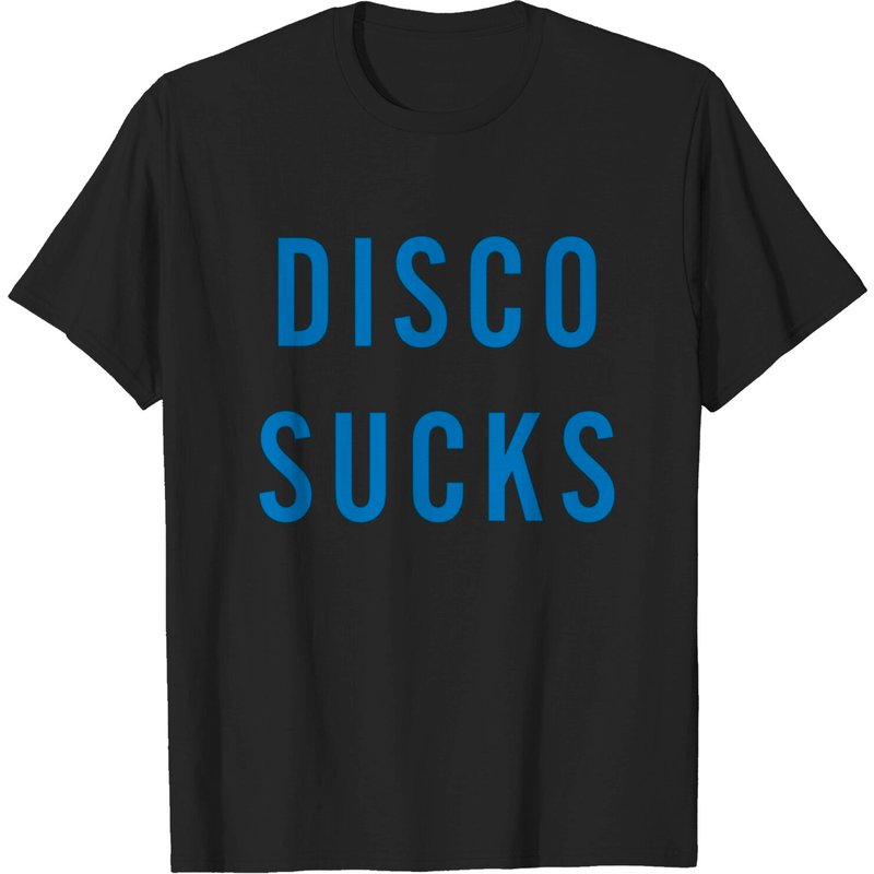 T-shirt Disco Sucks pour hommes en noir