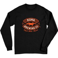 T-shirt à manches longues Kona Brewing pour unisexe - Noir — T-shirts pour hommes