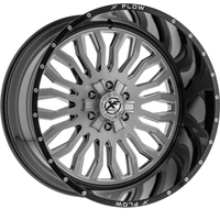 XF Off-Road XFX-305 Brushed Milled Wheel with Black Lip - 24x14