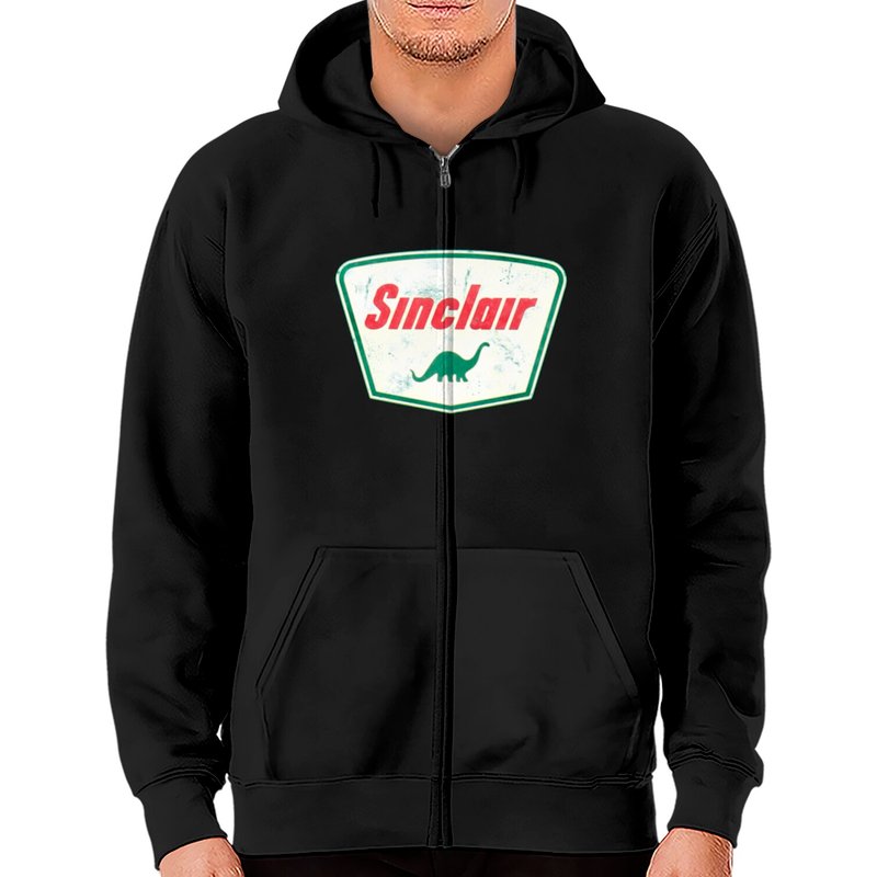 Hoodie zippé Vintage Sinclair pour unisexe — Sweats à capuche pour hommes