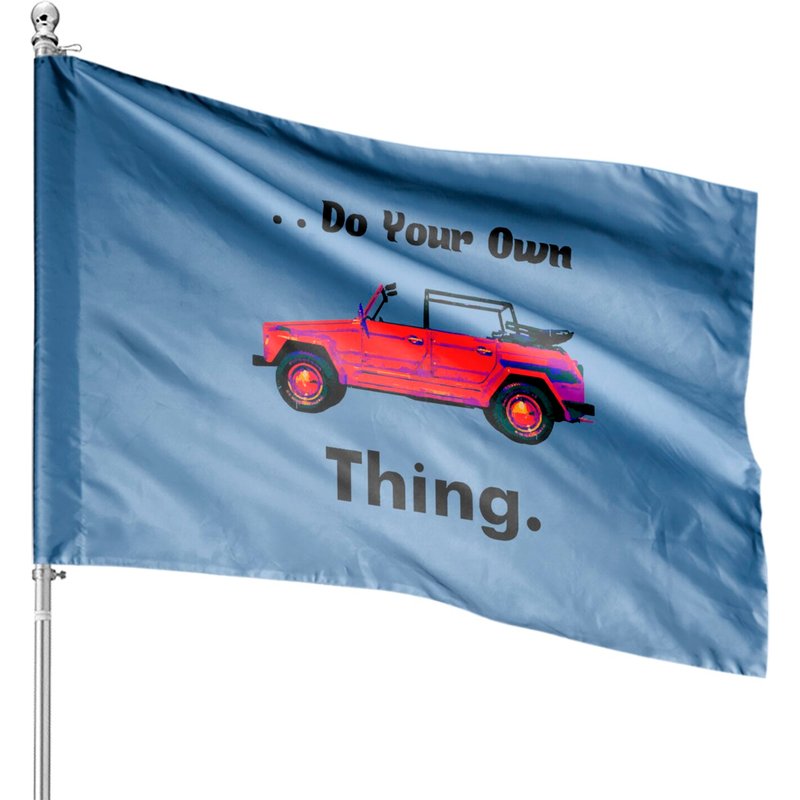 Do Your Own Thing - Vw Thing House Flags — Decorative Flags