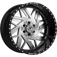 XF Off-Road XFX-306 Brushed Milled Wheel with Black Lip - 24x12 — Wheels & Rims