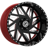 XF Off-Road XFX-306 Gloss Black Red Milled Wheels - 26x12 -5x127 — Wheels & Rims
