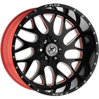 XF Off-Road XFX-301 Gloss Black Red Milled Wheels - 24x12 -5x127 — Wheels & Rims