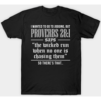 T-shirt noir pour hommes Proverbs 28:1